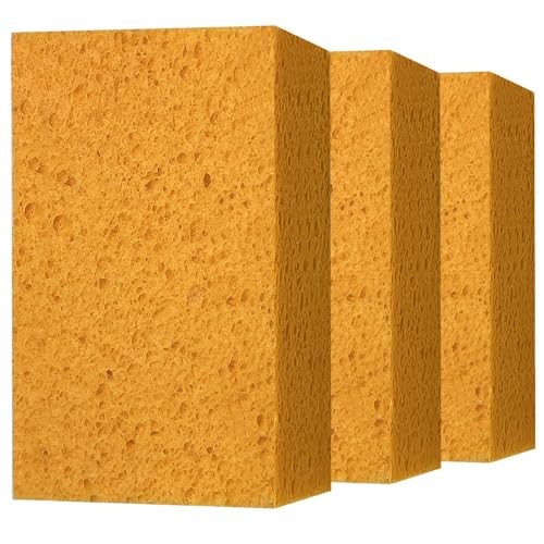 Spunspon Large Cellulose Car Wash Sponges, 3 Pack, Yellow, 4 x 6 x 2 in — image 1