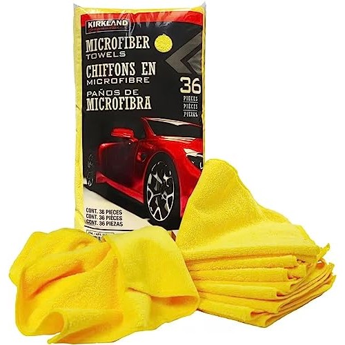 Aammus Ultra Plush Microfibre Towels, 36 Pack, Yellow, 40.6 x 40.6 cm — image 1