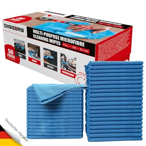 KIRNER Diggers Professional Microfibre Cloths, 50 Pack, 30 x 30 cm — image 1