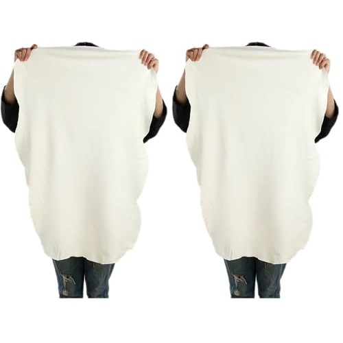 Gadgetking Natural Leather Car Drying Chamois Towels, 50 × 80 cm, Pack of 2 — image 1