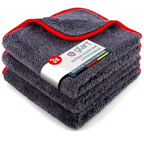 Glart 443TP Set of 3 Plush Microfibre Cloths, 40 x 40 cm, Red — image 1