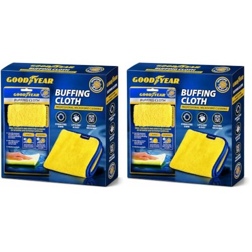 Goodyear Microfibre Buffing Cloth, 40 x 40 cm, Pack of 2 — image 1