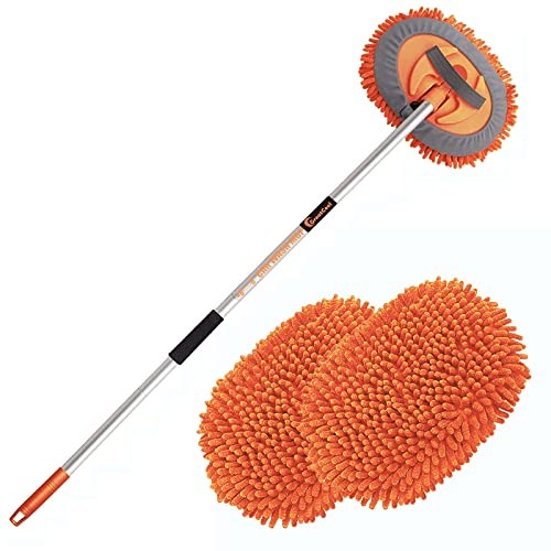 GreatCool Orange Chenille Microfibre Car Wash Brush Kit with Long Handle — image 1