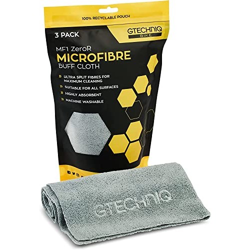 Gtechniq Bike MF1 ZeroR Microfibre Cloths, 3 Pack, 300gsm, 40 x 40cm — image 1