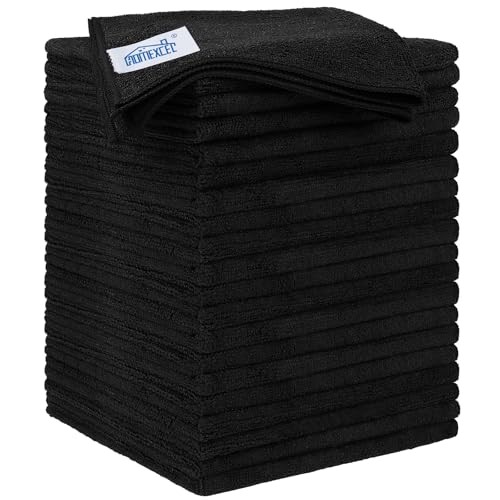 HOMEXCEL Black Microfibre Car Cloths, 20 Pack, 29 x 29 cm — image 1