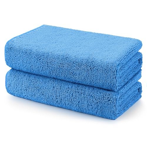 HOMEXCEL Blue Microfibre Car Drying Towels, 35 x 25 inch, 2 Pack — image 1