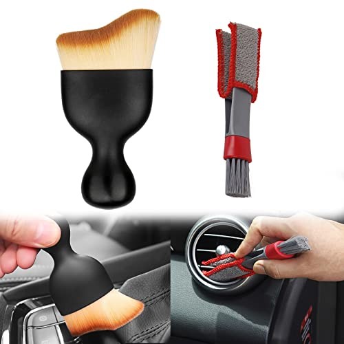 EQLEF 2-Piece Interior Car Detailing Brush Kit, Air Vent and Dashboard Cleaner (A) — image 1
