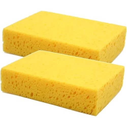 JKG 2-Pack Jumbo Yellow Car Wash Sponges, 18 x 10.5 x 4 cm — image 1