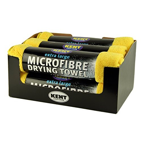 Kent Car Care XL Microfibre Drying Towels, Yellow, Pack of 6 — image 1