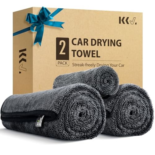 KKV XL Microfibre Car Drying Towels, 88.9 x 61 cm, 2 Pack — image 1