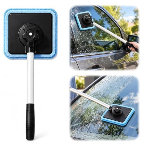 Generic Dual-Sided Magnetic Windshield and Glass Cleaner with Squeegee Blades — image 1