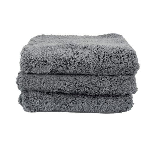 Maxshine Edgeless Plush Microfibre Towels, Grey, 3 Pack — image 1
