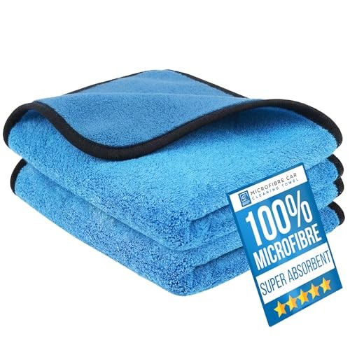 TDBS The Dustpan and Brush Store Microfibre Car Drying Towels, 40 x 40cm, Pack of 2 — image 1