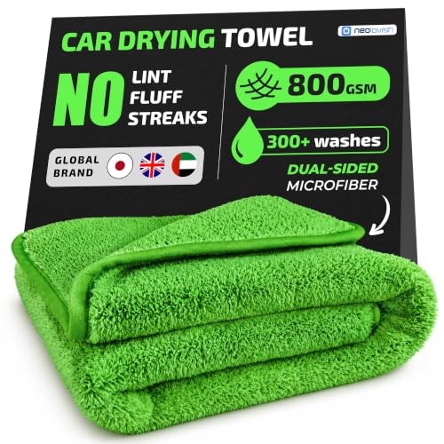 NeoLavish Car Drying Towel, 60 x 40cm, 800gsm Green Microfibre — image 1