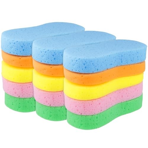 PINGEUI 15-Pack Large Car Wash Sponges, Porous 8-Shaped Detailing Pads — image 1