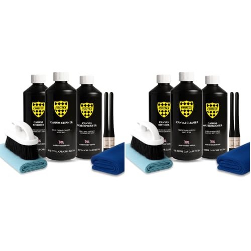 PROTEX Convertible Soft Top Care Kit, Canvas Cleaner, Black Restorer and Waterproofer, 500 ml, Pack of 2 — image 1