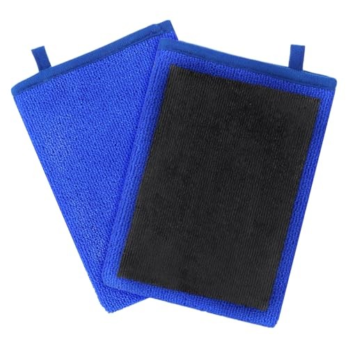 Quilax 2-Pack Fine-Grade Clay Mitts for Car Detailing, Blue and Black — image 1