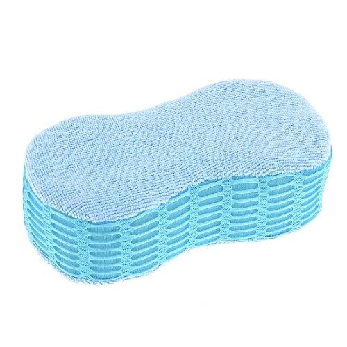 Ruilogod Microfibre Car Washing Sponge Pad, Light Blue, 21.5 × 11.5 cm — image 1