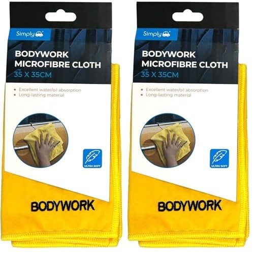 Simply Auto Microfibre Bodywork Cloths 35 x 35 cm, Pack of 2 — image 1
