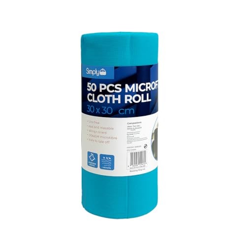 Simply Auto 50-Piece Microfibre Cloth Roll, 30 x 30 cm, 180 GSM — image 1