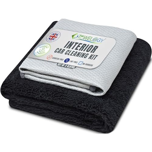 Towelogy G54 Black Microfibre Interior Cleaning Cloths — image 1