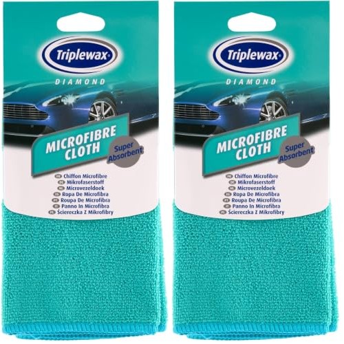 Triplewax Microfibre Cloths, Regular Pack of 2 — image 1