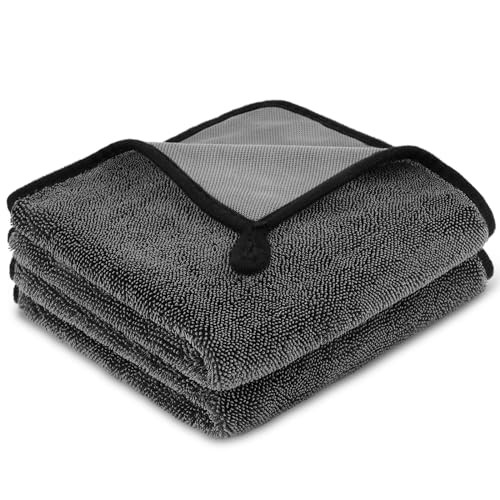 URAQT 650GSM Microfibre Car Drying Towels, 40 x 40cm, 2 Pack — image 1