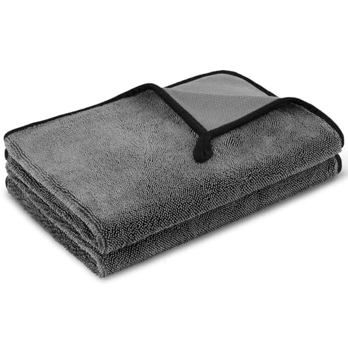 URAQT 650GSM Microfibre Car Drying Towels, 60 x 40 cm, 2 Pack — image 1