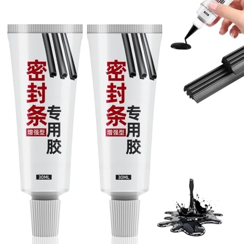 Cuikaan Black Silicone Weatherstrip Sealant, 2-Pack — image 1