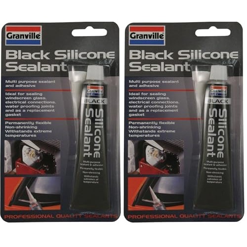 Granville GV0373 Black Silicone Sealant 40 g, Pack of 2 — image 1