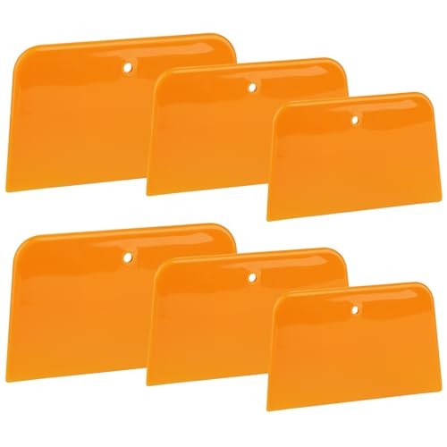Hariendny Automotive Body Filler Spreaders, 6-Piece Set, 4, 5 and 6 Inch, Orange — image 1
