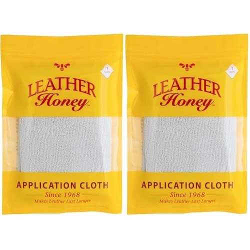 LEATHER Honey Lint-Free Microfibre Leather Care Cloths, Pack of 2 — image 1