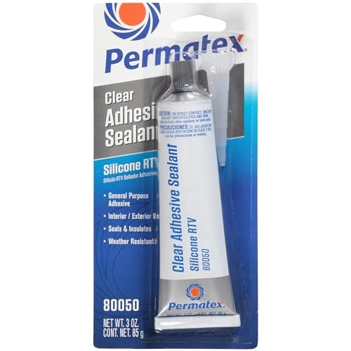 Permatex 80050 Clear RTV Silicone Adhesive Sealant, 85 g Pack of 1 — image 1