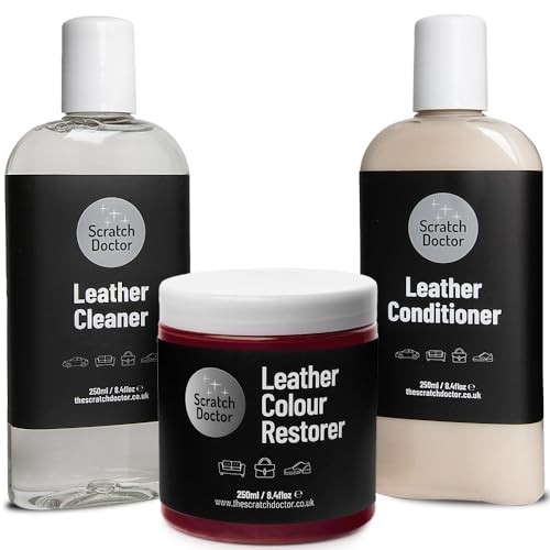 The Scratch Doctor Leather Cleaner, Bordeaux Colour Restorer & Protection Conditioner Kit, 250ml — image 1