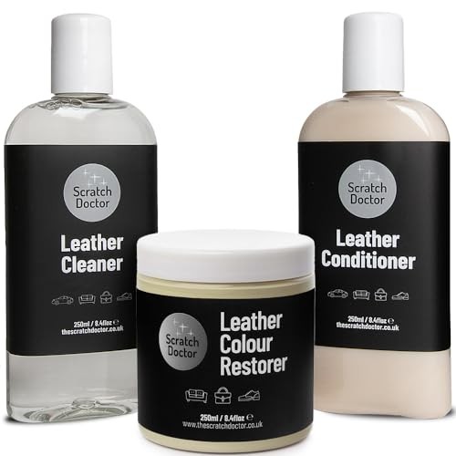 The Scratch Doctor Leather Cleaner, Cream Colour Restorer & Protection Conditioner Kit, 250ml — image 1