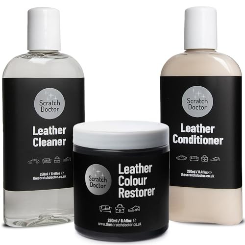 The Scratch Doctor Leather Cleaner, Dark Grey Colour Restorer & Protection Conditioner Kit, 250ml — image 1