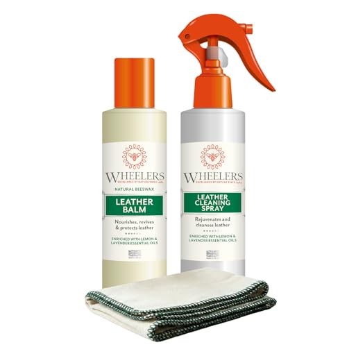 Wheelers Natural Leather Care Kit with Cleaner, Balm and Cotton Cloth — image 1